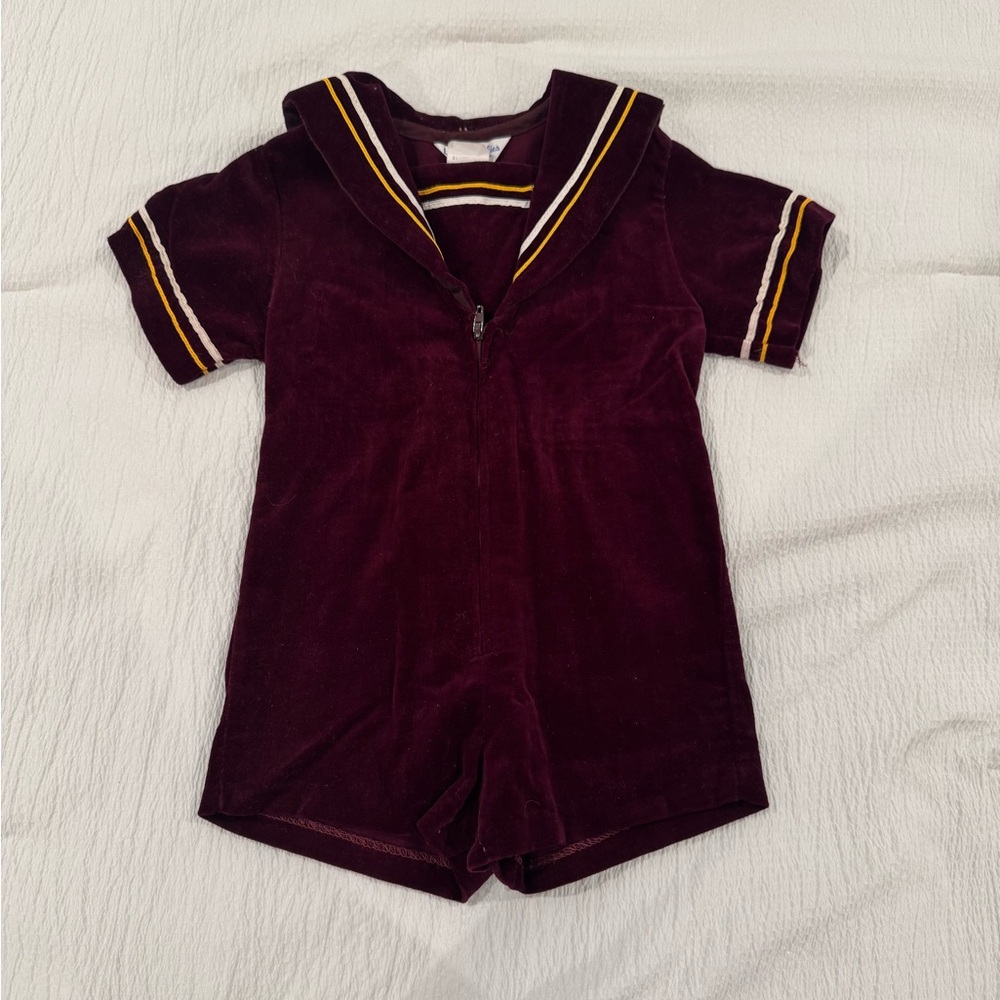 Good Lad Burgundy Romper‎ vintage